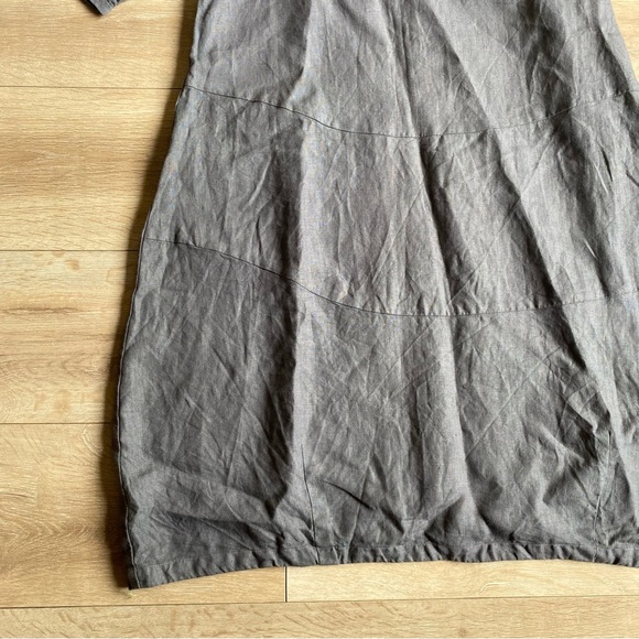 Kaguraya dress 100% linen Hemp minimalist grey - Picture 3 of 8